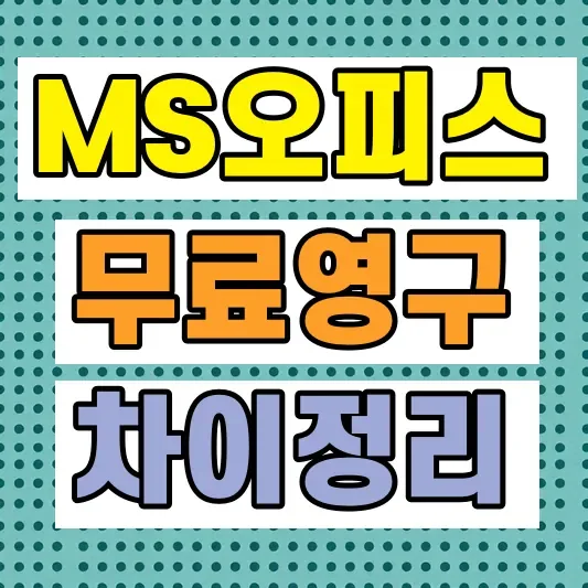 MS 오피스365 무료 버전 차이